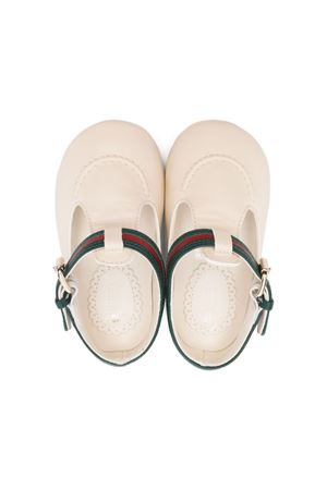 beige leather shoes GUCCI KIDS | 7930401D7309553